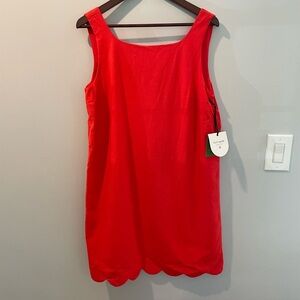 Kate Spade Target Collection Red Sleeveless Dress with Scalloped Hem​​